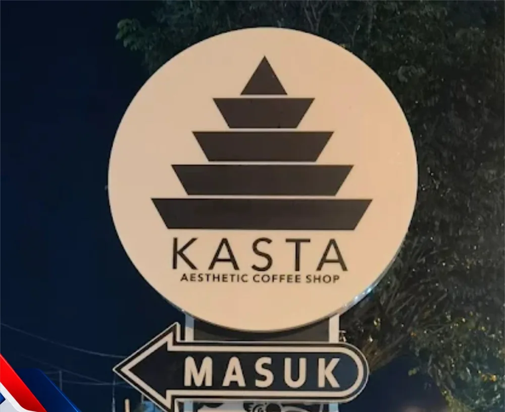 Papan nama Kasta Aesthetic Coffee Shop