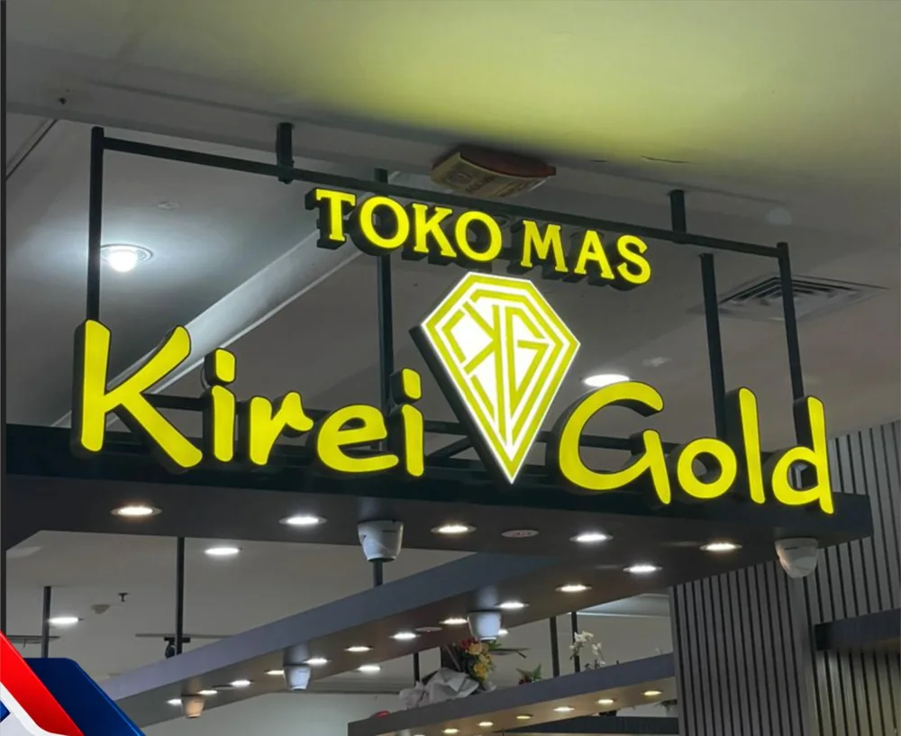 Huruf timbul Kirei Gold